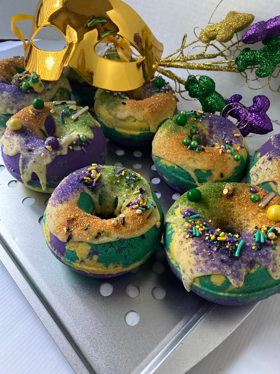 MARDI GRAS KING CAKE DONUTS