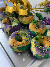 Load image into Gallery viewer, MARDI GRAS KING CAKE DONUTS